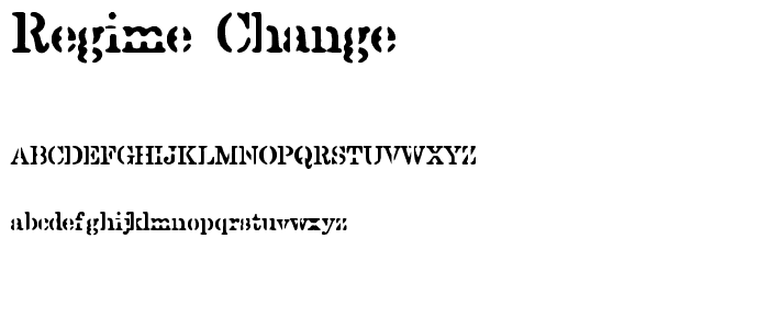 Regime Change font